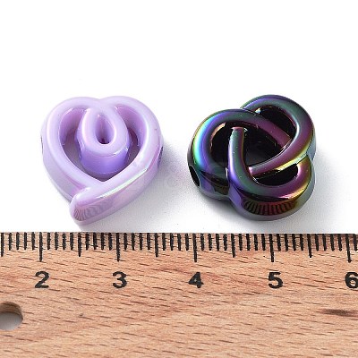 UV Plating Rainbow Iridescent Acrylic Beads X-OACR-A029-13-1