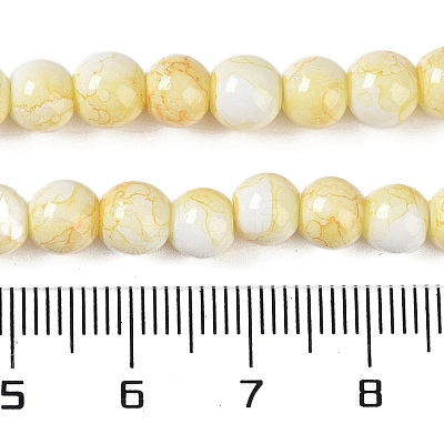 Baking Paint Glass Bead Strands GLAA-H031-01A-03-1