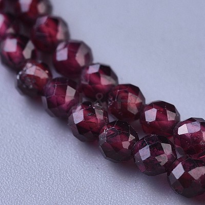Natural Garnet Beaded Necklaces NJEW-K114-C-A04-1