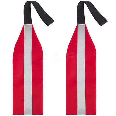2Pcs Oxford Fabric Reflective Safety Flag for Kayaks AJEW-GF0014-19C-1