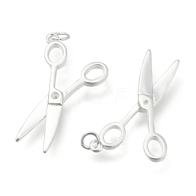 Brass Scissor Pendants KK-BB11623-1