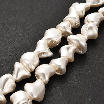 Electroplated Shell Pearl Beads Strands BSHE-C009-01C-1