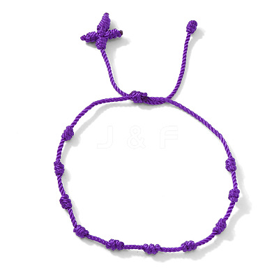 Bohemian Knotted Braided Nylon Cord Bracelets UQ5107-7-1