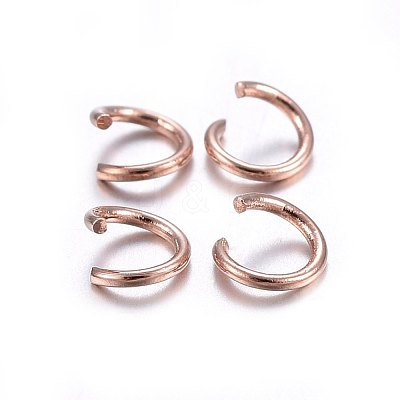 304 Stainless Steel Open Jump Rings X-STAS-O107-06RG-H-1