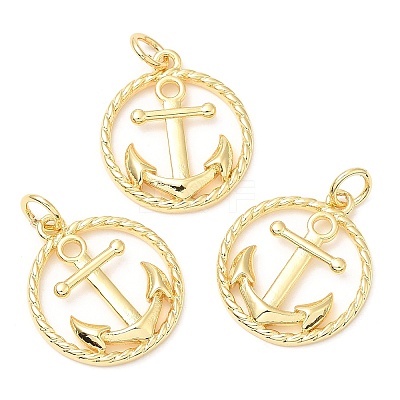 Rack Plating Brass Pendants KK-A185-07G-1