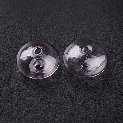 Transparent Handmade Blown Glass Globe Beads GLAA-T012-52E-1