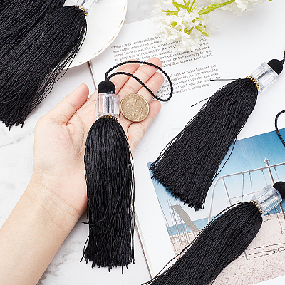 8Pcs Polyester Tassel Pendant Decorations AJEW-GF0004-66D-1