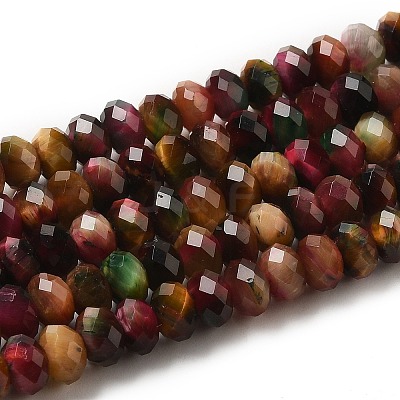 Natural Rainbow Tiger Eye Beads Strands G-NH0002-D03-02-1