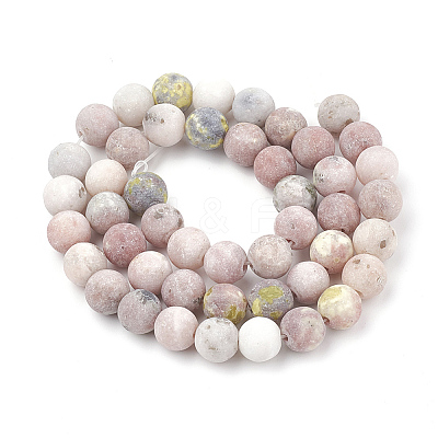 Natural Marble and Sesame Jasper/Kiwi Jasper Beads Strands X-G-T106-287-1