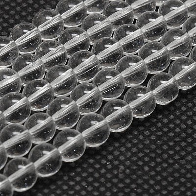 Imitate Austrian Crystal Glass Round Bead Strands GLAA-F030-6mm-01-1