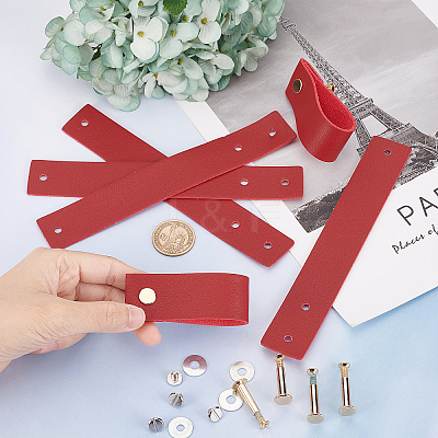 Imitation Leather Cabinet Handle Pull Knob DIY-WH0258-80D-1