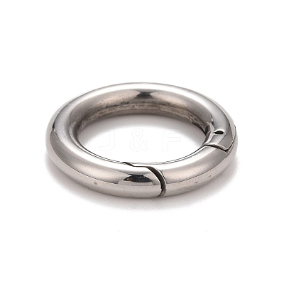 Non-Tarnish 304 Stainless Steel Spring Gate Rings STAS-M296-01P-A-1