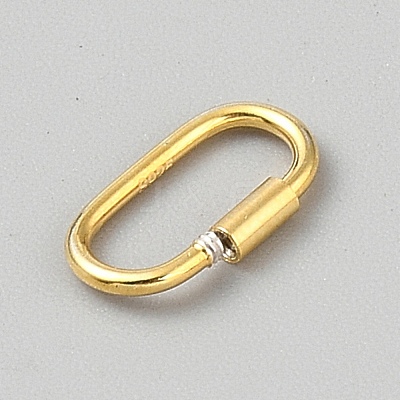925 Sterling Silver Locking Carabiner STER-WH0007-10G-1