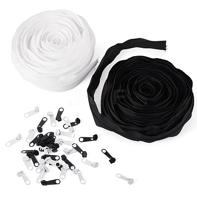 2 Bags 2 Colors Nylon Closed-end Zipper DIY-TA0014-72B-1