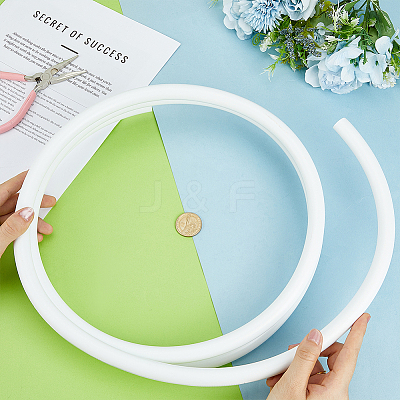 2 Rolls Plastic Aluminum Curved Shaped Tube FIND-PH0029-23C-1