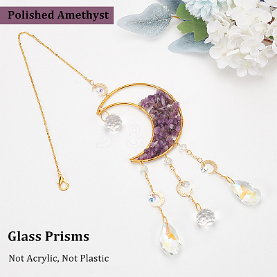 Crystal Chandelier Glass Teardrop Pendant Decorations HJEW-PH01778-01-1