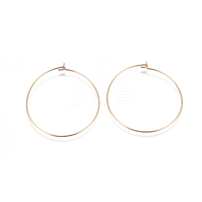 304 Stainless Steel Hoop Earrings Findings STAS-F227-54E-G-1