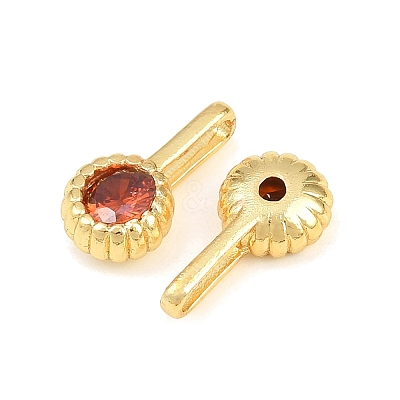 Brass Pave Cubic Zirconia Charms KK-K340-45G-01-1