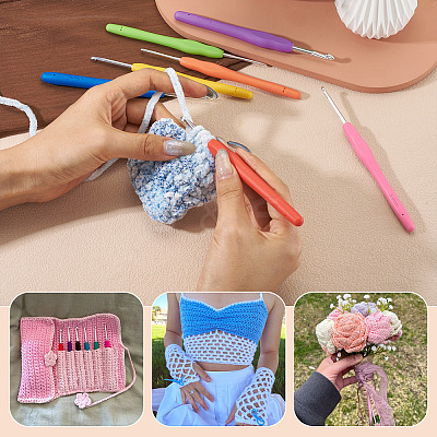 TPR Handle Aluminum Crochet Hook Needles TOOL-TA0001-13D-1