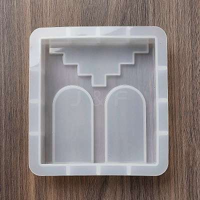 DIY Square with Rampart Pattern Candle Silicone Molds LS-DIY-G113-09A-1