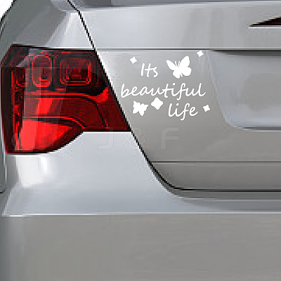 4Pcs 4 Styles Square PET Waterproof Self-adhesive Car Stickers DIY-GF0007-45B-1