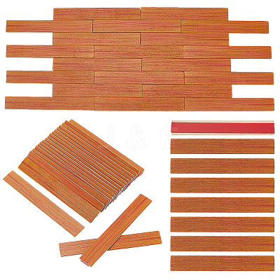 2 Sets 40Pcs Mini Wood Floor Sticker DIY-GO0002-34-1