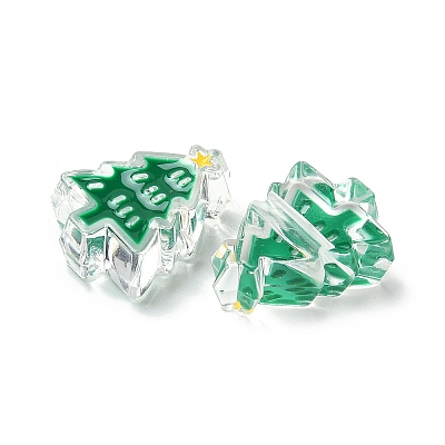 Christmas Decorations Theme Opaque Acrylic Bead with Enamel LS-OACR-Z021-01L-1