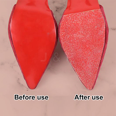 Transparent Shoe Repair Synthetic Rubber Heel Replacement AJEW-WH0304-93A-1