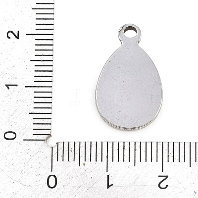 304 Stainless Steel Pendant Cabochon Settings STAS-D264-08B-P-1