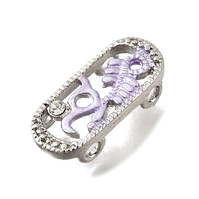 Brass Crystal Rhinestone Oval with Dragon Skeleton Multi-Strands Links KK-P306-15P-1
