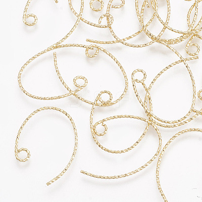 Brass Earring Hooks X-KK-S348-032-1