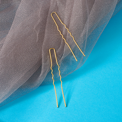 Hair Accessories Iron Hair Forks Findings OHAR-TAC0002-01G-1