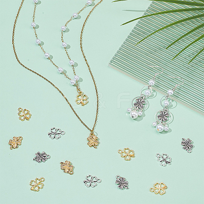 140Pcs 4 Styles Alloy Pendants FIND-PH0024-93-1