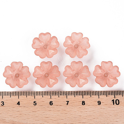 Transparent Frosted Acrylic Bead Caps MACR-S371-04A-763-1