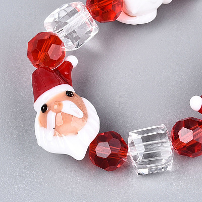 Christmas Theme Handmade Lampwork Beads Strands LAMP-N028-18A-1