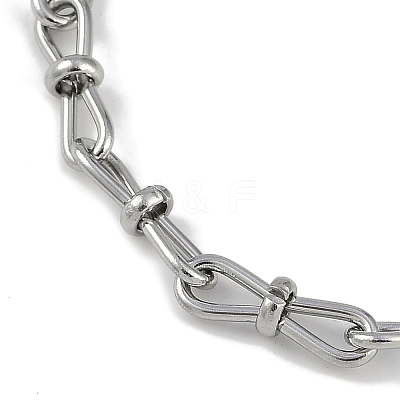 Anti-Tarnish 304 Stainless Steel 8 Shaped Link Chain Anklets AJEW-A057-08P-1