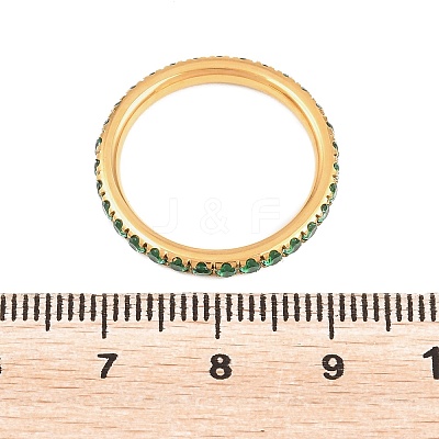 304 Stainless Steel Micro Pave Cubic Zirconia Finger Rings for Women RJEW-F214-01G-03-1