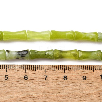 Natural Xiuyan Jade Beads Strands G-L624-G05-12x5mm-1
