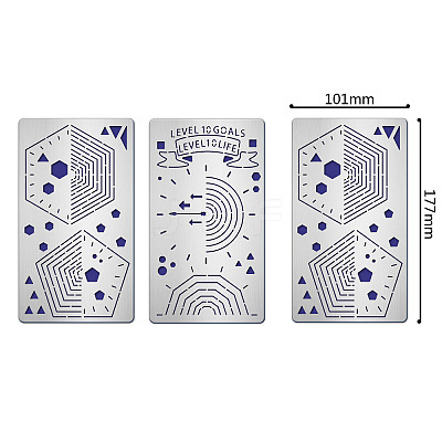 2Pcs 2 Style 304 Stainless Steel Cutting Dies Stencils DIY-FG0001-93-1