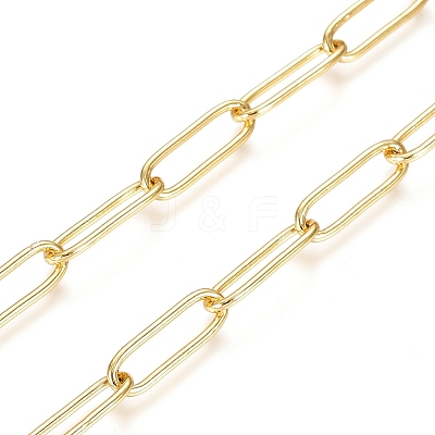 Soldered Brass Paperclip Chains CHC-D025-03G-01-1