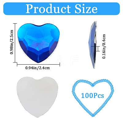 100Pcs Acrylic Rhinestone Cabochons MACR-GF0001-04-1