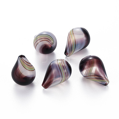 Transparent Handmade Blown Glass Globe Beads X-GLAA-T012-03-1