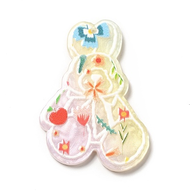 Printed Opaque Acrylic Pendants SACR-G031-01B-1