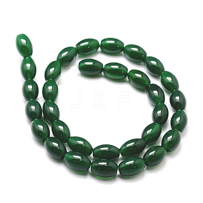 Natural Green Onyx Agate Bead Strands X-G-G877A-A05-1