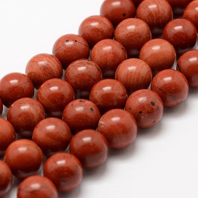 Natural Red Jasper Beads Strands G-E375-8mm-03-1
