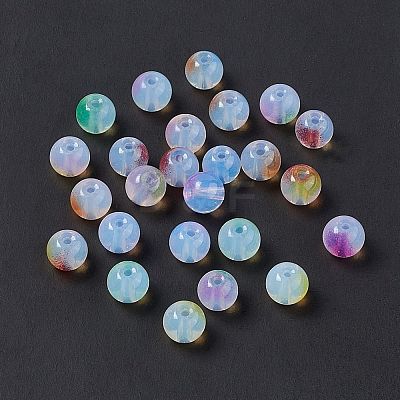 Transparent Baking Paint Glass Beads X-GLAA-P029-06-1
