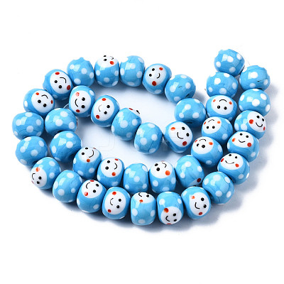 Handmade Bumpy Lampwork Beads Strands LAMP-Q031-009C-1