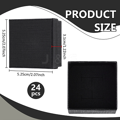 Square Cardboard Jewelry Storage Boxes CON-WH0115-35C-1