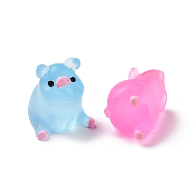 3D Luminous Transparent Resin Cabochons RESI-H143-01-1