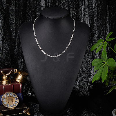 1Pc 304 Stainless Steel Cuban Link Chain Necklaces for Men Women NJEW-BM0001-08B-1
